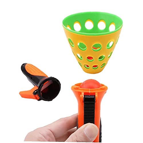 Pinicecore Toss Atrapar Pelotas Juego Set Y Pop Y Catch Launcher Cesta con 3 Bolas Interior Y Pelota De Juguete Aire Libre Catch Interactivo Entre Padres E Hijos