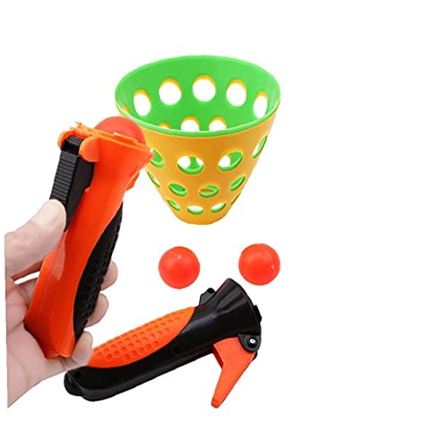 Pinicecore Toss Atrapar Pelotas Juego Set Y Pop Y Catch Launcher Cesta con 3 Bolas Interior Y Pelota De Juguete Aire Libre Catch Interactivo Entre Padres E Hijos