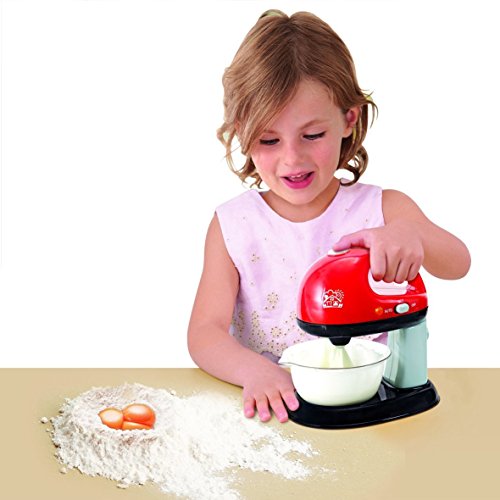 PlayGo Robot de cocina con cuenco para mezclar con funciones rojo y azul.