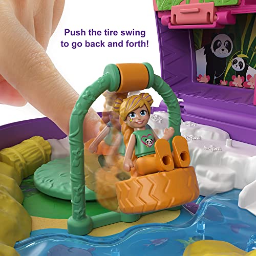 Polly Pocket Cofre aventura elefante, muñeca con accesorios, juguete +4 años (Mattel GTN22)