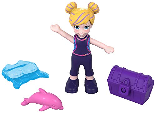 Polly Pocket Mini cofre acuario, muñeca con accesorios (Mattel FRY33)