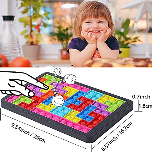 Pop Set it, Pop XXL it Stress Toy, Pop Puzzle it, Stetris Puzzle Toy, Pop Game it Fidget Toy para Juegos Familiares Ansiedad Adultos y niños Autismo Antiestrés Herramientas para apretar