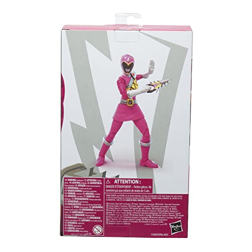 Power Rangers Lightning Collection -Dino Charge Pink Ranger - Figura de acción Coleccionable, Premium, de 15 cm - Empaque con Estilo Power Pop Art