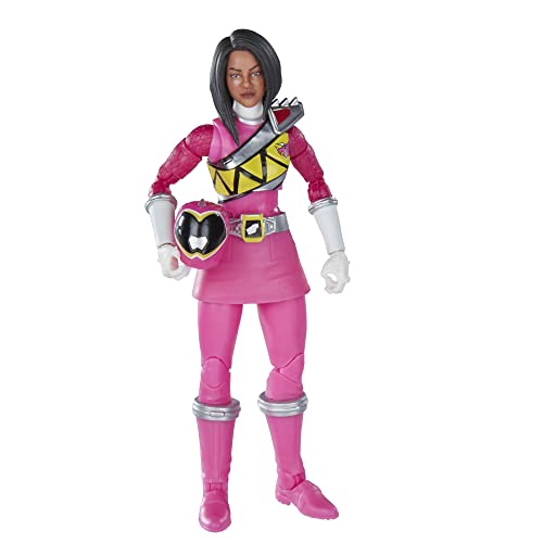 Power Rangers Lightning Collection -Dino Charge Pink Ranger - Figura de acción Coleccionable, Premium, de 15 cm - Empaque con Estilo Power Pop Art