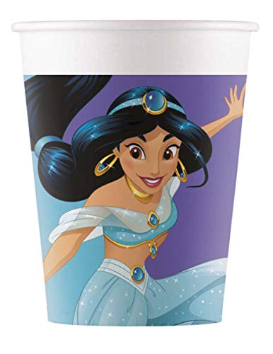 Procos 90867 - Vasos de fiesta (cartón, 8 unidades), diseño de princesas Disney, color morado