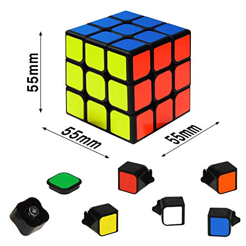 Pucico Cubo magico 3x3 Original Speedcube de Ultima generacion | Cube Profesional Puzzle de Velocidad Juego Mental para Niños y Adultos | Rompecabezas Antiestres No toxico Facil Giro Super Duradero