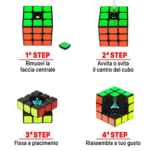 Pucico Cubo magico 3x3 Original Speedcube de Ultima generacion | Cube Profesional Puzzle de Velocidad Juego Mental para Niños y Adultos | Rompecabezas Antiestres No toxico Facil Giro Super Duradero