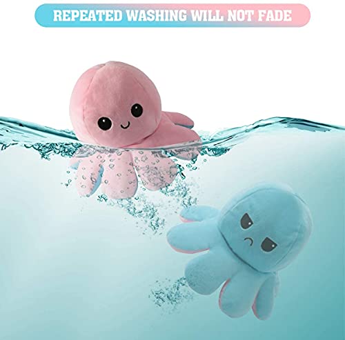 Pulpo reversible de peluche – Muñeca pulpo con vibración de doble cara pequeño animal de simpático peluche reversible para niños jóvenes recién nacidos adultos Adolescentes