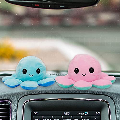 Pulpo reversible de peluche – Muñeca pulpo con vibración de doble cara pequeño animal de simpático peluche reversible para niños jóvenes recién nacidos adultos Adolescentes