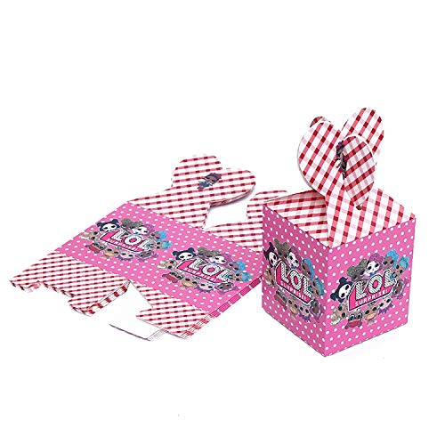 Qemsele Cajas De Fiesta Bolsas de cumpleaños, 12Pcs Regalo Cajas, Cajas de Caramelo Tema Reutilizable Bolsas de Fiesta Bolsas para cumpleaños niños la Fiesta favorece la Bolsa Bolsas Fiesta (LOL)