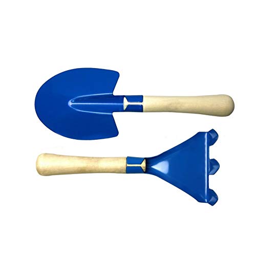 Queta Juego de Herramientas de jardinería para niños 6 Piezas Set Kids Gardening Toys con regadera Guantes Pala rastrillo Juguete de Jardinería Al Aire Libre con Bolsa (azul)