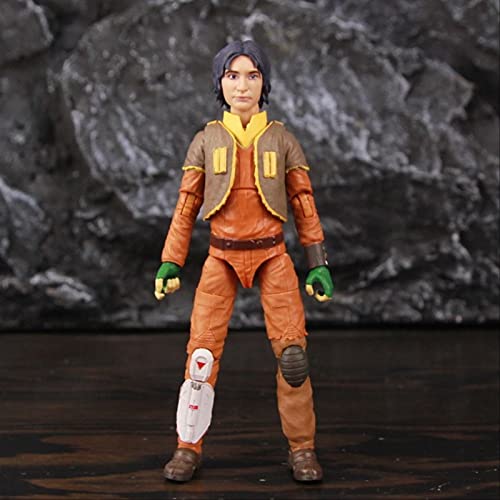 QWYU Star Wars Rebels Ezra Bridger Jedi Fallen Order Cal Kestis Doctor Aphra Figura de acción de 6 pulgadas Negro Series Juguetes Muñeca Ezra Bridger