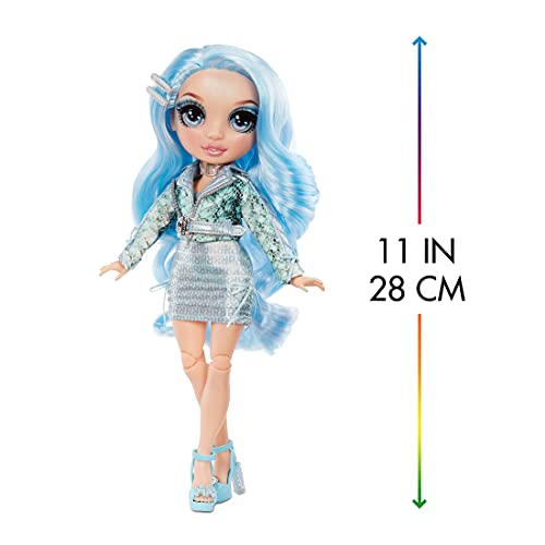 Rainbow High Moda Gabrielle ICELY-Juguete Coleccionable para niños-con 2 Prendas Mix & Match y Accesorios para muñecas-Gran Regalo-Edad: 6-12 años-Hielo (Azul), Color Icey (575771C3)