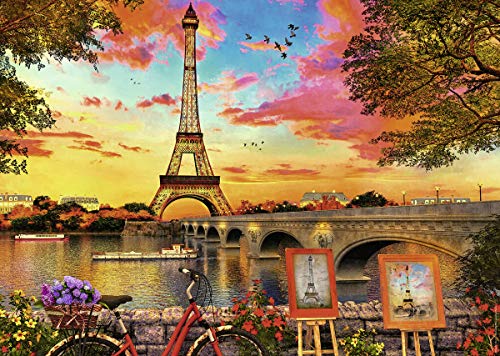 Ravensburger-15168 Ravensburger Banks of The Seine-Puzzle de 1000 Piezas, Multicolor (15168)