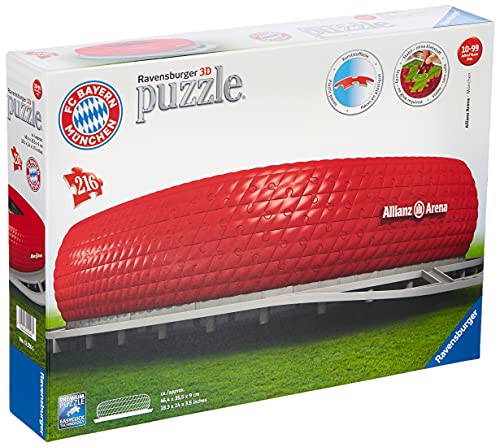 Ravensburger-European Soccer Club Puzzle 3D Allianz Arena, Color carbón (12526)