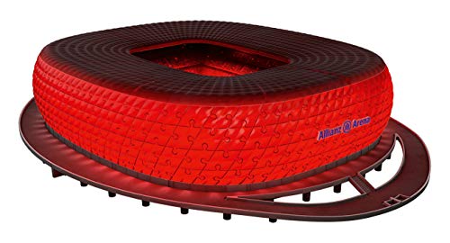 Ravensburger- Puzzle 3D 216 pièces Stade Allianz Arena illuminé National Soccer Club Noche, Color Otro (12530)