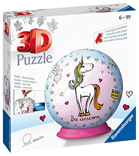 Ravensburger- Puzzle 3D Bola Unicornio 72 Piezas. (11841 0) , color, modelo surtido