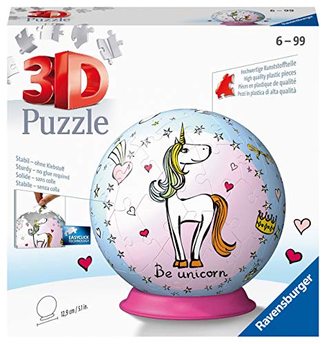 Ravensburger- Puzzle 3D Bola Unicornio 72 Piezas. (11841 0) , color, modelo surtido