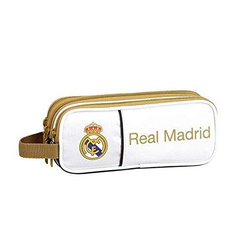 Real Madrid CF Estuche portatodo Triple 3 Cremalleras Escolar