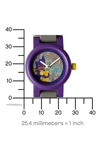 Reloj infantil modificable de LEGO Batman Movie. Emblemática figurita de LEGO Batgirl en la pulsera.