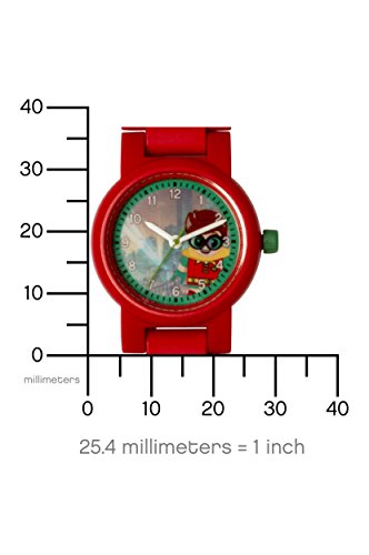 Reloj infantil modificable de LEGO Batman Movie. Emblemática figurita de LEGO Robin en la pulsera.