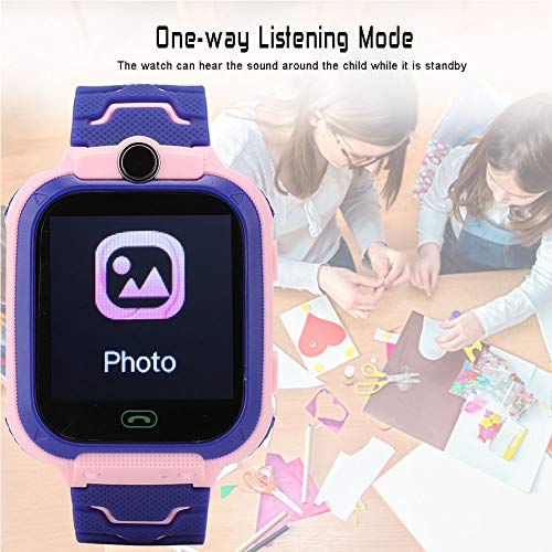 Reloj Inteligente a Prueba de Agua, Reloj de Pulsera Digital 2.5D Diseño Holográfico Integrado XP67 Protección Ocular HD a Prueba de Agua Batería de 400 MAh para Niños Regalo para Niños(rosado)