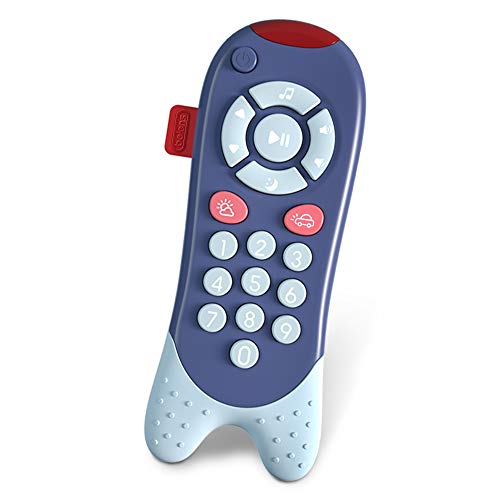 Richgv Control Remoto Bebe, Juguete de teléfono Musical, Juguetes para bebés con Luces de Flash, Sonidos y Canciones(Azul)