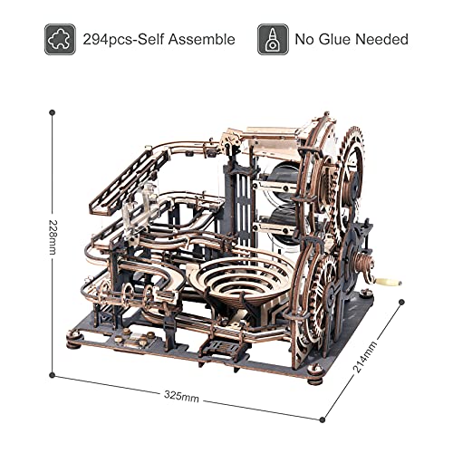 ROKR 3D modelo de madera rompecabezas kit mármol carrera bola mecánica cerebro juguete juegos regalo niños adultos