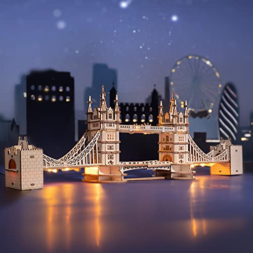 Rolife Puzzle 3D Madera Antiguo Maquetas para Montar para Construir Adultos Niñas (Tower Bridge)