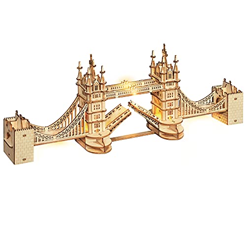 Rolife Puzzle 3D Madera Antiguo Maquetas para Montar para Construir Adultos Niñas (Tower Bridge)