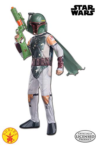 Rubie 's 61070, Disfraz oficial de Disney Star Wars para niños, Boba Fett, L (8-10 años)