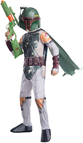 Rubie 's 61070, Disfraz oficial de Disney Star Wars para niños, Boba Fett, L (8-10 años)