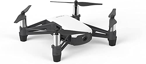 Ryze Dji Tello Mini Dron Ideal para Videos Cortos con Tomas EZ, Gafas VR y Compatibilidad con Dispositivos de Juego, Transmisión HD de 720p y Alcance de 100 Metros, Negro/ Blanco