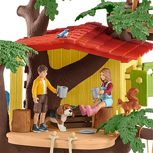 Schleich 42408 Farm World Play Set - Casa de árbol de aventura, juguetes a partir de 3 años