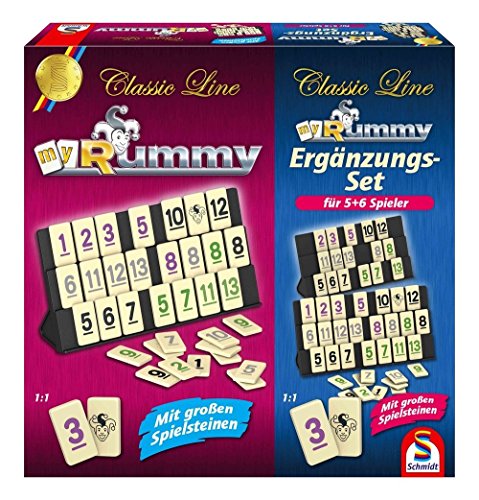 SCHMIDT SPIELE - Rummy con Juego de Complementos para 5-6 Jugadores - 49289