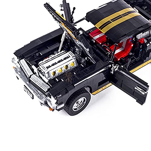 SESAY Coche deportivo teledirigido para Ford Mustang GT 350-H, 2,4 G, con bloques de construcción con motor y mando a distancia, 1817 piezas, compatible con la técnica Lego