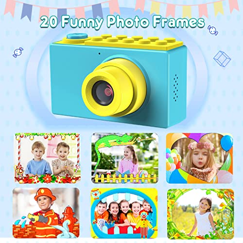 ShinePick Cámara de fotos digital para niños, minicámara con tarjeta TF / Zoom digital 4X / 8MP / pantalla LCD TFT de 2 pulgadas cámara infantil (azul)