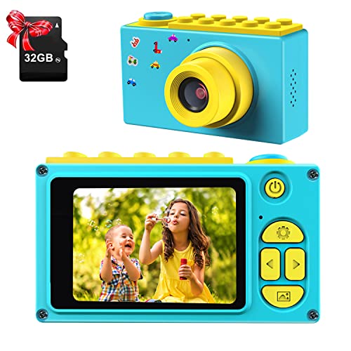 ShinePick Cámara de fotos digital para niños, minicámara con tarjeta TF / Zoom digital 4X / 8MP / pantalla LCD TFT de 2 pulgadas cámara infantil (azul)