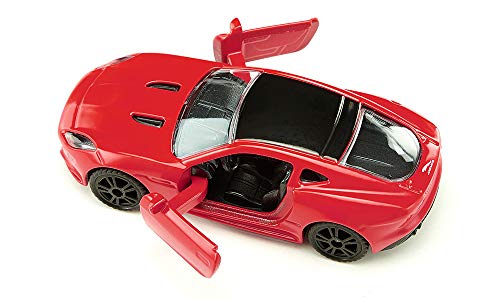 siku 1520, Coche de carreras Jaguar F-Type R, Puertas funcionales, Metal/Plástico, Rojo, Compatible con otros modelos siku de la misma escala