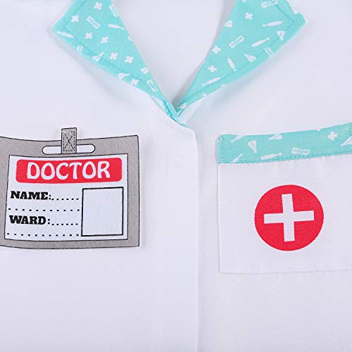 Sincere Party Disfraz de juego de rol de médico unisex para niños Disfraz de doctor Disfraz de juego de estilo A 5-7 años