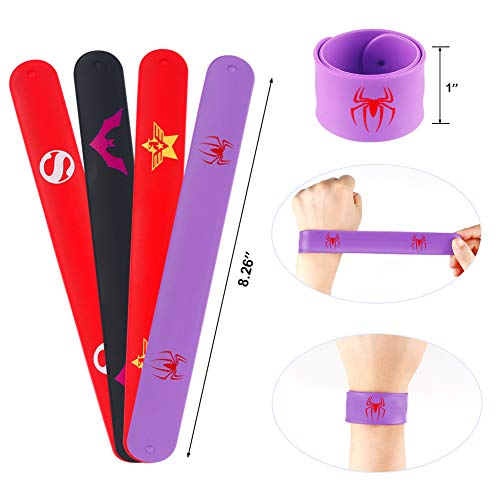 Sinoeem Capa de Superhéroe para Niños - 4 Capas y 4 Máscaras y 4 Slap Pulseras - Ideas Kit de Valor de Cosplay de Diseño de Fiesta de Cumpleaños de Navidad - Juguetes para Niños y Niñas (4pcs - Girl)