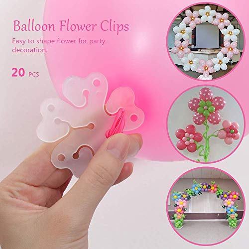 Sinwind Arco para Globos, Kit de Cinta de Tira Decorativa de la Columna de Arco de Arco, Tiras de Cinta de Globo con Pegamento de Punto de Pegamento de Globo, Clips de Flores, Herramienta de Corbata