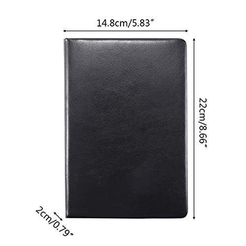 SkadMan 22x14.8x2cm A5 Negocio Cuero Cuaderno Diario Agenda Forrado Diario Diario Planificador Bloc de Notas Brown