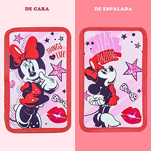 SKYLINE Estuche Escolar Plumier, Minnie Mouse, Estuche Tres Compartimentos, 13x19.5x6 cm, Gran Capacidad, Portatodo, Vuelta al Cole, Incluye 43 Piezas de Material Escolar