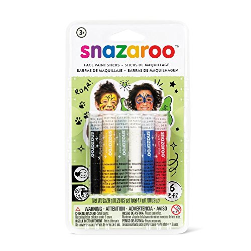 Snazaroo - Set de 6 barras de pintura facial, arcoíris