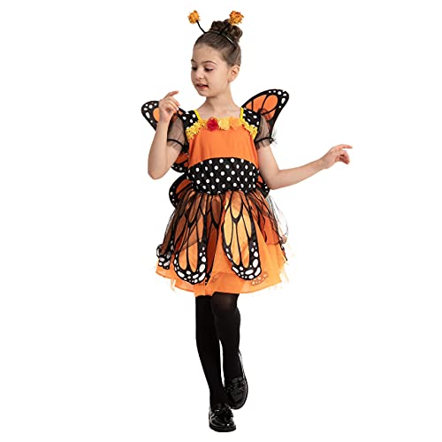 Spooktacular Creations Unique Fantasy Monarch Butterfly Costume for Kids Halloween (Toddler( 3- 4yrs ))