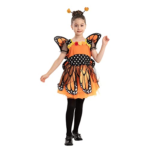 Spooktacular Creations Unique Fantasy Monarch Butterfly Costume for Kids Halloween (Toddler( 3- 4yrs ))