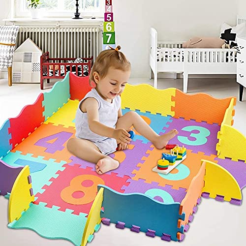 StillCool Alfombra Puzzle para Niños, Alfombra de Juguete de Espuma Tridimensional para Rompecabezas, 25 Piezas de Grosor (0,47 Pulgadas) para decoración de la habitación de los niños