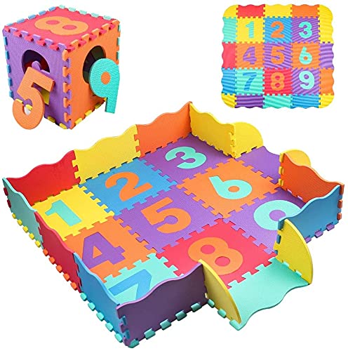 StillCool Alfombra Puzzle para Niños, Alfombra de Juguete de Espuma Tridimensional para Rompecabezas, 25 Piezas de Grosor (0,47 Pulgadas) para decoración de la habitación de los niños