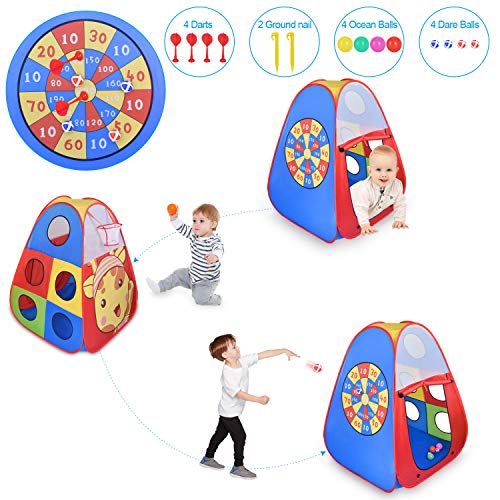 STLOVe Tienda de Juegos para niños, Tienda de Juegos para niños bebés y niños pequeños para Interiores y Exteriores Casa de Juegos para niños , Bolsa de Almacenamiento, no Incluye Pelotas